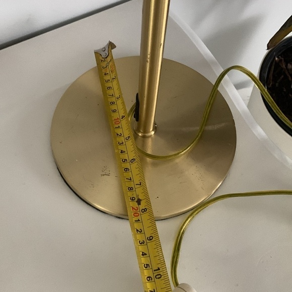 Brass Hollywood Regency style table lamp BASE with a swivel arm adjustable MCM - Picture 10 of 14